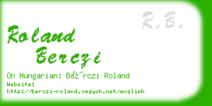 roland berczi business card